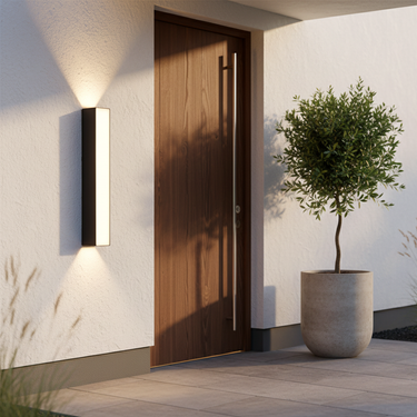 Modern Outdoor Wall Light Fixture - Bright LED Exterior Sconce for Patios & Gardens Wall Light
