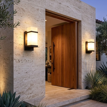 Elegant Outdoor Wall Lantern - Metal Frame, IP65 Waterproof Sconce Outdoor Lighting