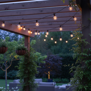 Outdoor Solar String Lights - LED Globe Patio Lights for Garden Decor Lighting