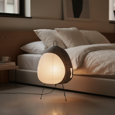Yunari Haze - Wabi-Sabi Rice Paper Floor & Table Lamp for Cozy Ambiance Lamps