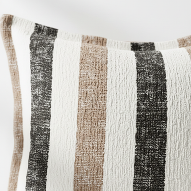 Elegant Vertical Striped Upholstery Fabric - Timeless Design for Sophisticated Decor Pillow