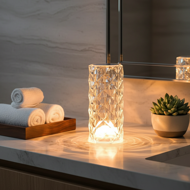 CrystalGlow | Dynamic Touch Control Cordless Table Lamp with Color Options Lamps