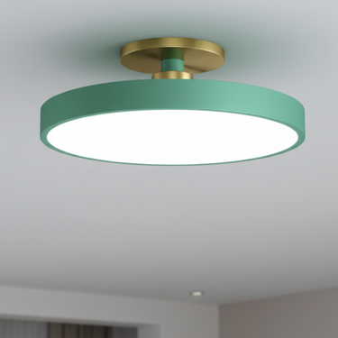 Datum Flush Mount Ceiling Light - Modern Two-Tone LED Fixture with Dimmable Option Lighting