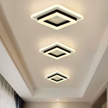 Modern Square Flush Mount Ceiling Light - Energy-Efficient LED Illumination Ceiling Lights