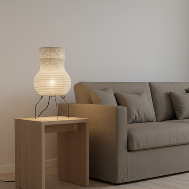 Akari UF1-S Modern Table Lamp - Textured Shade & Minimalist Design Lamps