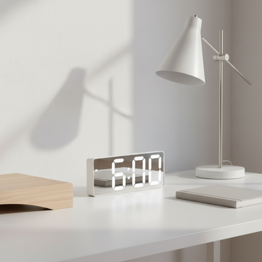 NovaClock - Digital Alarm Clock with LED Time & Temperature Display for Bedroom Alarm Clocks