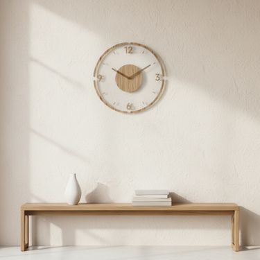 Vellaro Clock | Modern Contemporary Wall Clock Decor with Silent Quartz Mechanism Wall Clocks