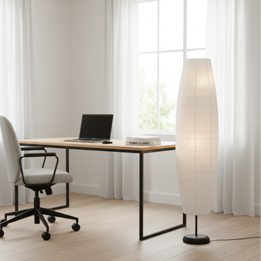 LumoRisia | Elegant Minimalist Rice Paper Column Floor Lamp Lamps
