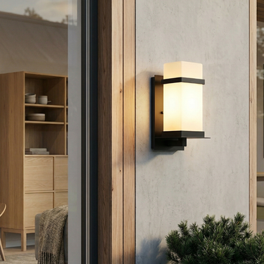 Elegant Outdoor Wall Lantern - Metal Frame, IP65 Waterproof Sconce Outdoor Lighting