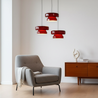 Chroma Glass Pendant Light - Two-Tiered Design for Kitchen Island & Dining Lighting