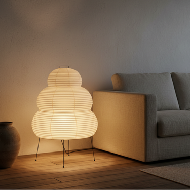 Elegant Round Table and Floor Lamp - Warm Glow Bedroom & Living Room Lighting Lamps