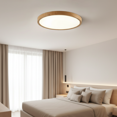 Ethos Flush Mount Ceiling Light - Ultra-Thin Japandi Design, Soft LED Glow Flush Mount Lighting