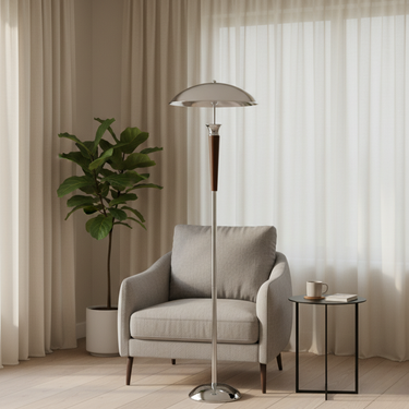 Modern Chrome Floor Lamp - Elegant Standing Lamp for Living Room Floor Lamps