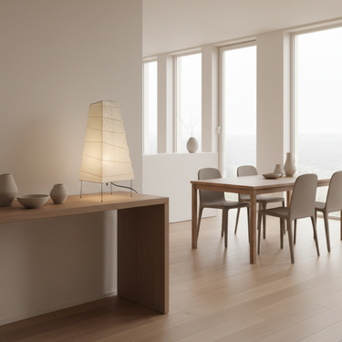 Akari 4N Table Lamp - Modern Tiered Design for Bedroom & Living Room Table Lamps