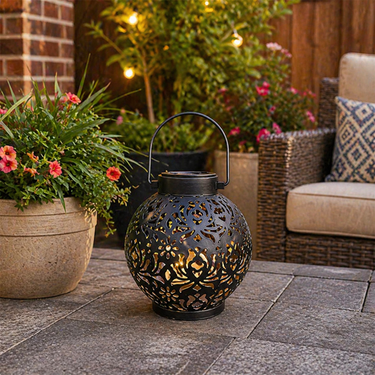 Elegant Solar Lantern - Hanging Solar Powered Lanterns for Garden or Patio Decor Outdoor Lighting