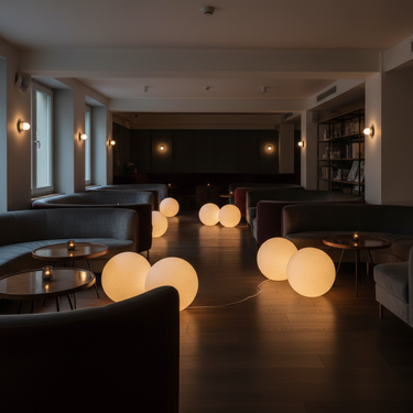 LunaBall | Elegant Modern Resin Globe Floor Lamp for Living Room Floor Lamps