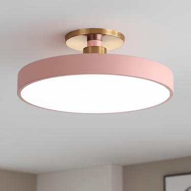 Datum Flush Mount Ceiling Light - Modern Two-Tone LED Fixture with Dimmable Option Lighting