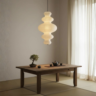 Akari Juni - Handcrafted Rice Paper Pendant Lamp for Kitchen Lighting Lighting