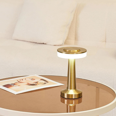 Modern Touch Lamp - Cordless LED Disc with Adjustable Brightness Lamps