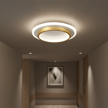 Modern Float Flush Mount Ceiling Light - Dual-Light Halo Illumination Flush Mount Ceiling Lights
