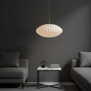 Japandi Silk Chandelier - Modern Dining Room Pendant Light for Elegant Home Decor Chandeliers