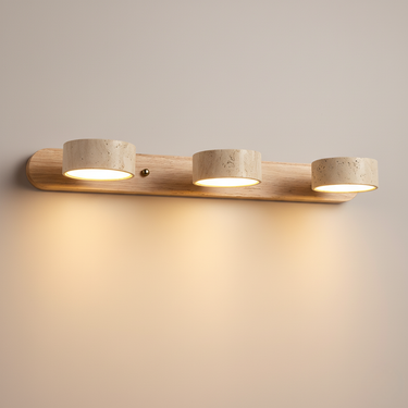 Elegant Travertine Wall Sconce Light with Adjustable Spotlights Wall Light