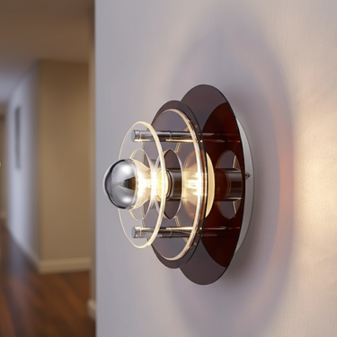 Vestalux - Antique Bauhaus Wall Light Sconce with Colorful LED Accents for Unique Decor Wall Lighting