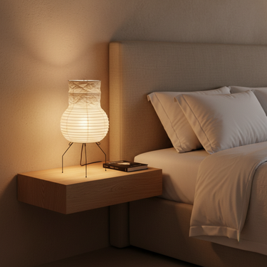 Akari UF1-S Modern Table Lamp - Textured Shade & Minimalist Design Lamps