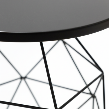 Linea Black Side Table - Modern Minimalist Design for Living Room & Bedroom Side Table