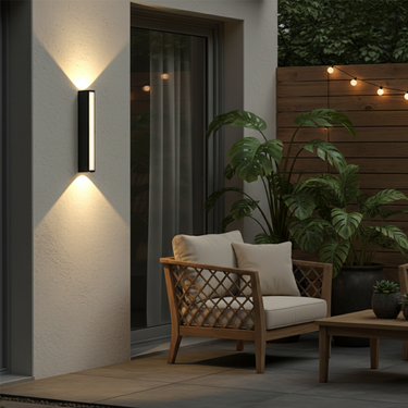 Modern Outdoor Wall Light Fixture - Bright LED Exterior Sconce for Patios & Gardens Wall Light