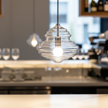 La Toupie | Elegant Hand-Blown Glass Kitchen Pendant Lighting Fixture Pendant Lights