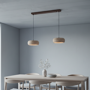 Travertine Pendant Light - Modern Hanging Lights for Kitchen Island & Dining Room Pendant Lights