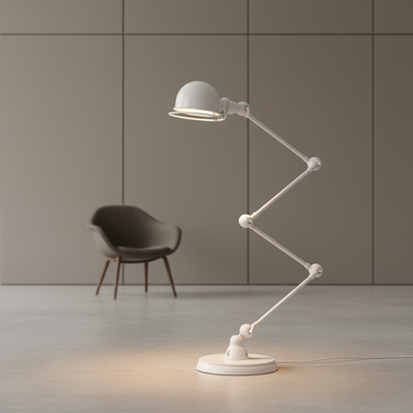 AtelierCraft | Modern Black Industrial Floor Lamp with Flexible Design Floor Lamps