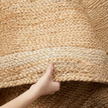 Solvara | Reversible Jute Area Rug, Handwoven Natural Fiber for Living Room or Bedroom Rugs