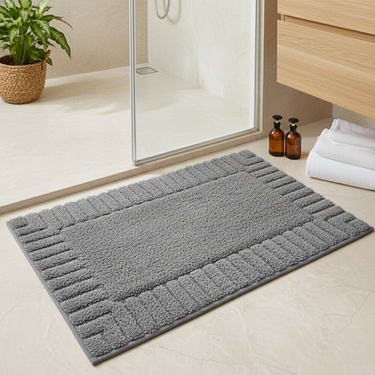 SereneMat - Premium Quick Dry Non-Slip Bathroom Mat with Minimalist Stripe Bath Mats