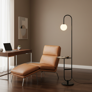 NordHalo Arc | Modern Elegant Scandinavian Floor Lamp with Side Table Floor Lamps