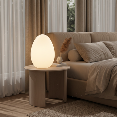 SolStone | Modern Minimalist Sculptural Egg Floor Lamp for Living Room Lamps & Lighting