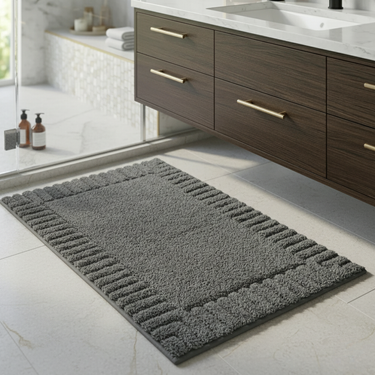 SereneMat - Premium Quick Dry Non-Slip Bathroom Mat with Minimalist Stripe Bath Mats