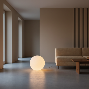 LunaBall | Elegant Modern Resin Globe Floor Lamp for Living Room Floor Lamps