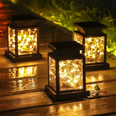 Elegant Solar-Powered Garden Lantern for Outdoor Ambiance Outdoor Lighting