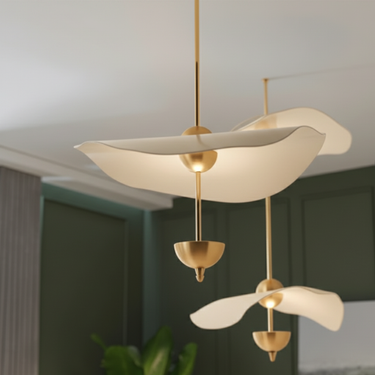 Lotus Pendant Light - Adjustable Height Kitchen Pendant Lighting, LED Compatible Lighting