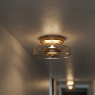 Halo Wall Light - Modern Sculptural Sconce with Layered Glow & Glass Dish Wall Lighting