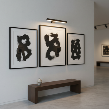 GalleryGlow | Elegant Wireless Wall Light Adjustable LED for Artwork Display Lighting