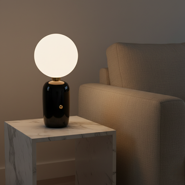 OpalSphere | Elegant Minimalist Opal Glass Table Lamp for Bedroom & Living Room Lamps