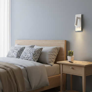 Modern Minimalist Wall Sconce Light with Dual Switch & 330° Rotatable LED Wall Lights
