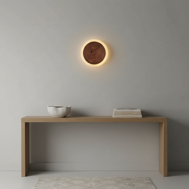 Scandinavian LED Wall Light - Natural Wood Wall Sconces with Warm White Light Wall Lighting