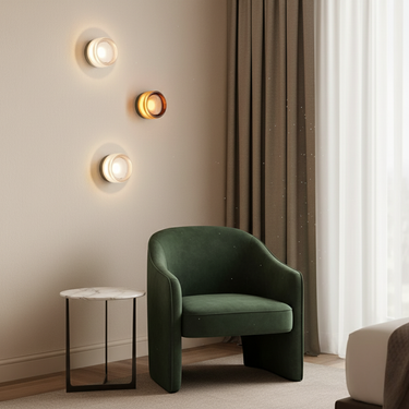 Rondel - Modern Wall Sconce Lighting with Softly Textured LED Glow Wall Light