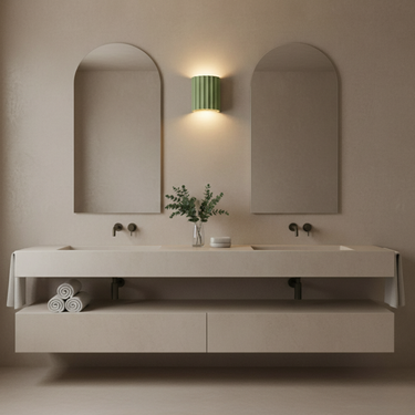Stria Sculptural Fluted Wall Light - Modern Resin Sconce for Ambient Illumination Wall Light