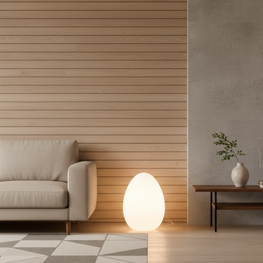 SolStone | Modern Minimalist Sculptural Egg Floor Lamp for Living Room Lamps & Lighting