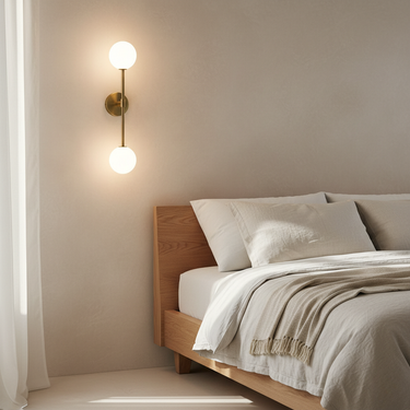 Minimalist Frosted Glass Wall Sconce Light - Modern Soft Illumination in Black or Gold Wall Lighting